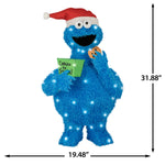 Load image into Gallery viewer, Gemmy Sesame Street Cookie Monster Tinsel Yard Sculpture, 32-Inch, Pre-Lit LED Christmas Decor
