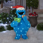 Load image into Gallery viewer, Gemmy Sesame Street Cookie Monster Tinsel Yard Sculpture, 32-Inch, Pre-Lit LED Christmas Decor
