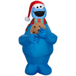 Load image into Gallery viewer, Gemmy Airblown Sesame Street Cookie Monster with Santa Hat and Scarf Christmas Inflatable, 3.5-Ft, LED Yard Decor
