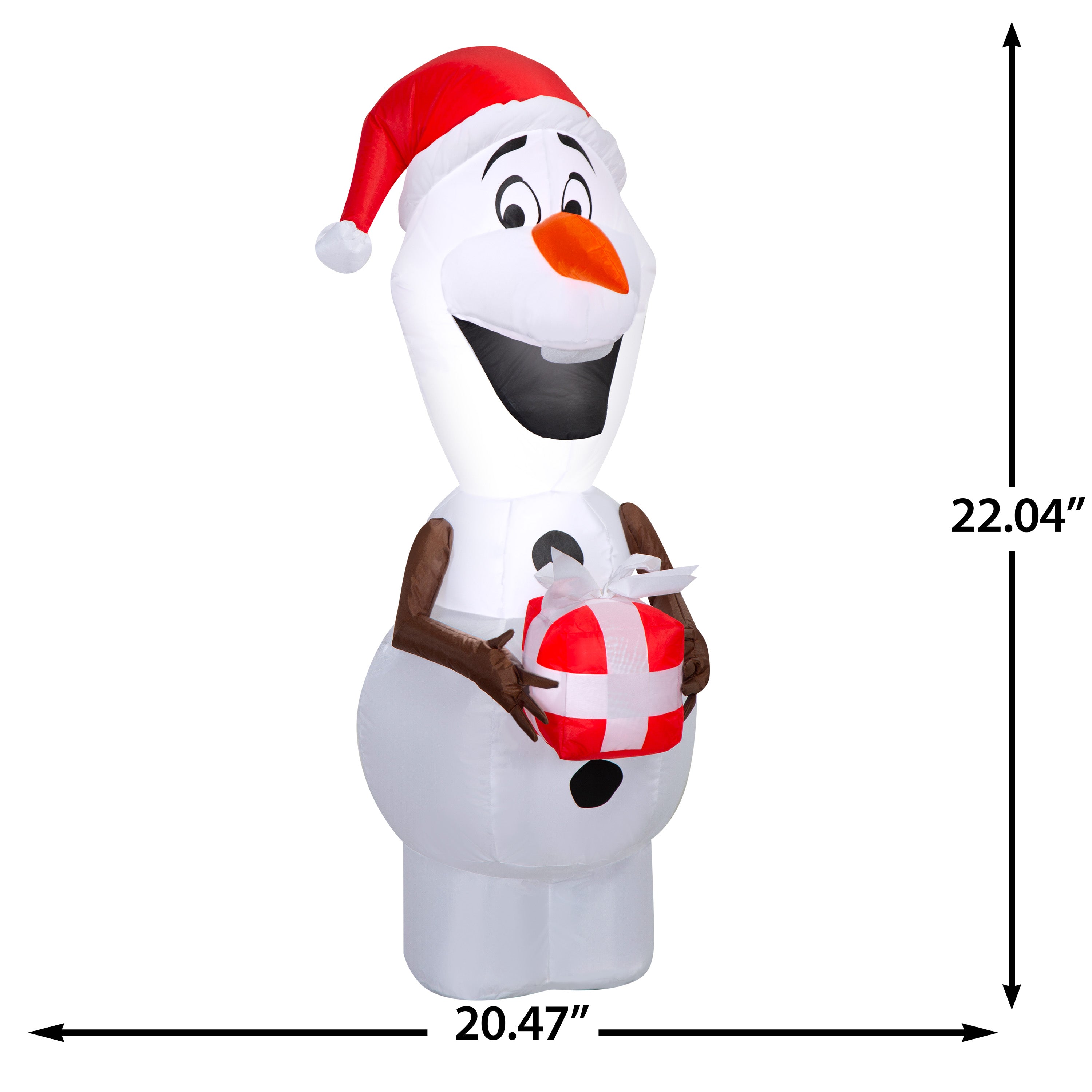 Gemmy Christmas Airblown Inflatable Holiday Olaf Disney, 3.5 ft Tall, Multicolored