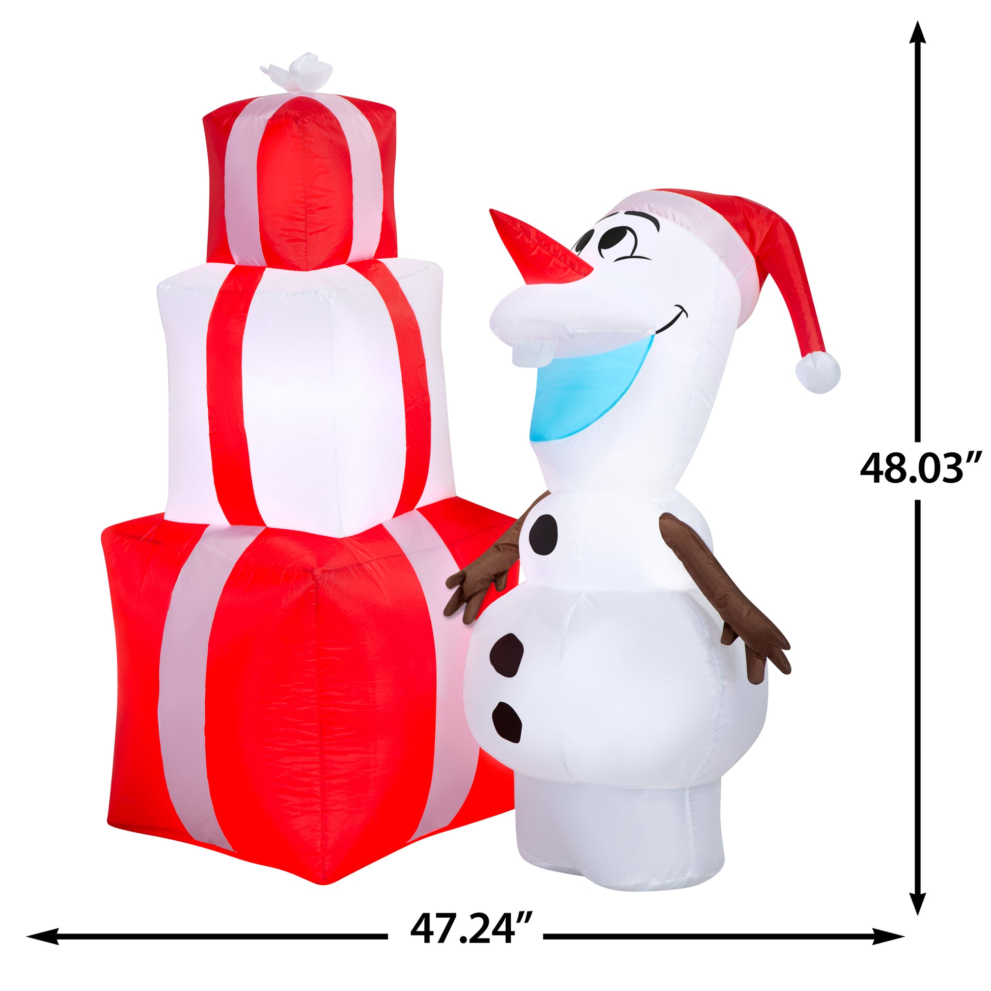 4-Ft Disney Olaf with Presents Christmas Inflatable dimensions