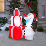Load image into Gallery viewer, Gemmy Airblown Disney Olaf with Presents Christmas Inflatable, 4-Ft, LED Yard Decor
