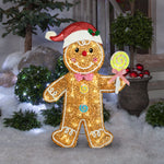 Load image into Gallery viewer, Gemmy Gingerbread Man Christmas Decoration 36 Inch Pre-Lit LED Indoor/Outdoor Holiday Decor
