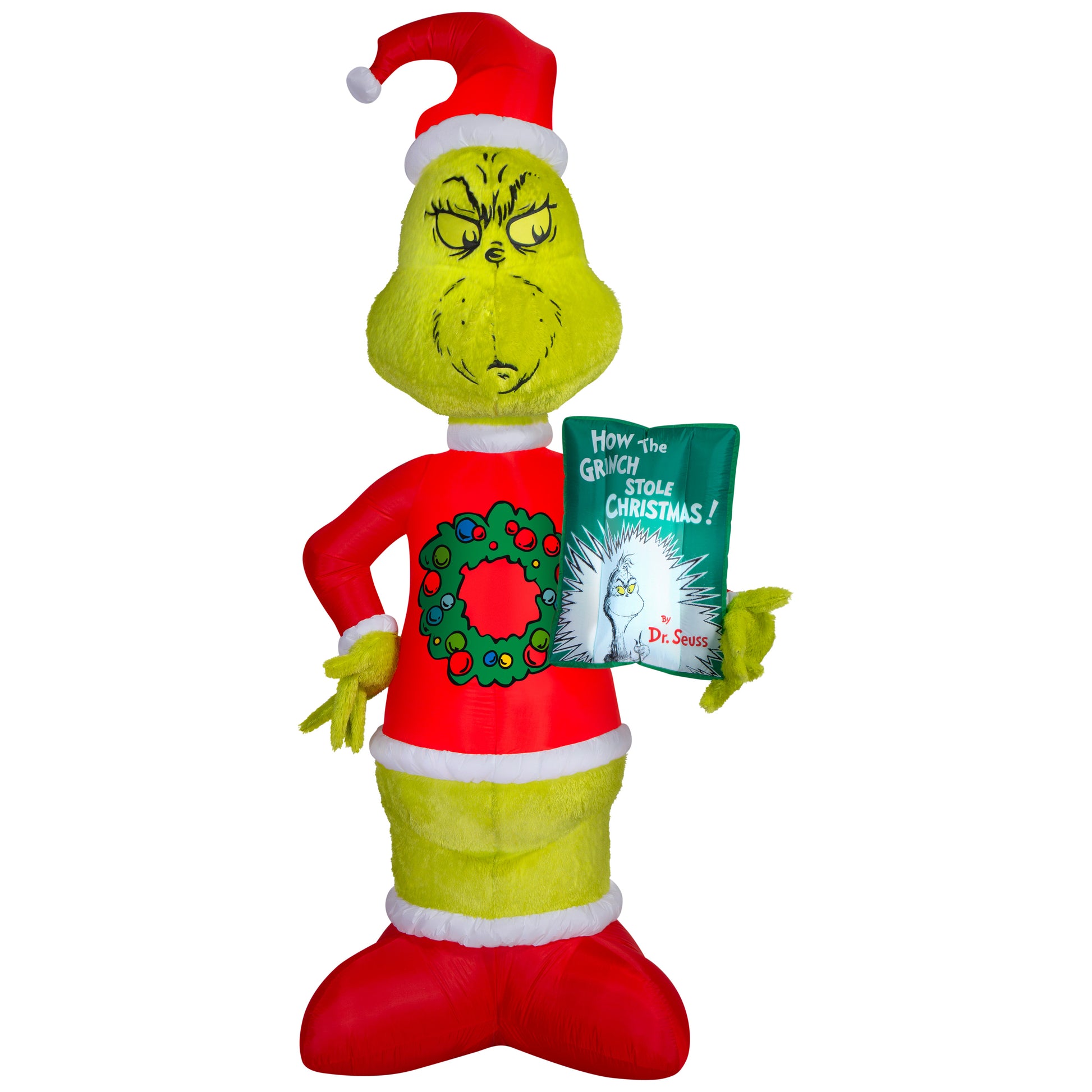 10-Ft Fuzzy Plush Grinch Christmas Inflatable