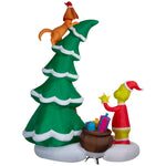 Load image into Gallery viewer, Gemmy Airblown Inflatable 11.5ft Christmas Light Grinch w/Cindy Lou and Max on Christmas Tree Scene Dr. Seuss Christmas Yard Decor
