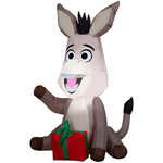 Load image into Gallery viewer, Gemmy Airblown Shrek Donkey with Present Christmas Inflatable, 3.5-Ft, LED Yard Decor
