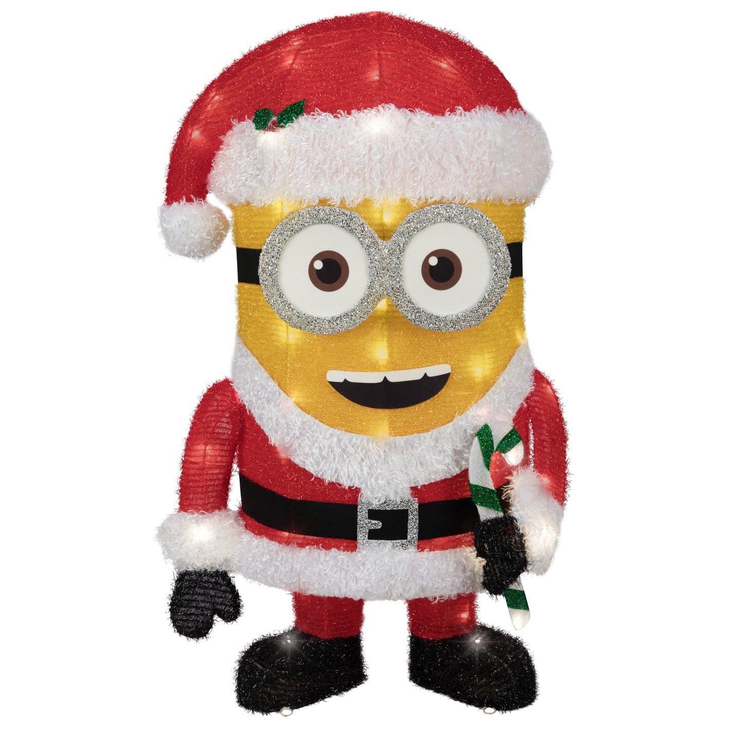 39-Inch Minion Dave as Santa Tinsel Sculpture