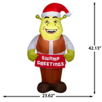 Load image into Gallery viewer, Gemmy Airblown Shrek with Santa Hat Christmas Inflatable, 3.5-Ft, LED Yard Decor
