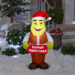 Load image into Gallery viewer, Gemmy Airblown Shrek with Santa Hat Christmas Inflatable, 3.5-Ft, LED Yard Decor
