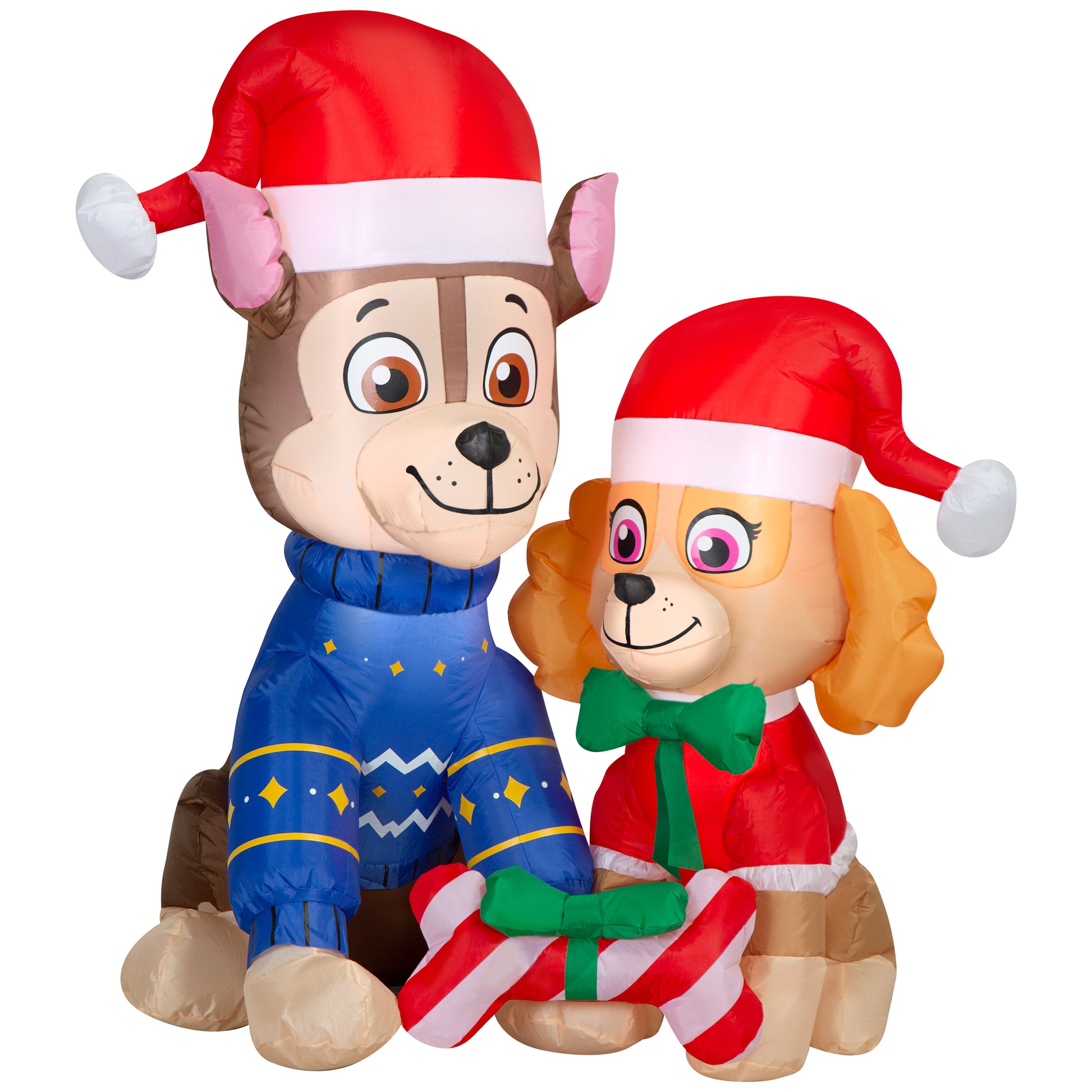 4-Ft PAW Patrol Chase and Skye Scene Christmas Inflatable