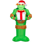 Load image into Gallery viewer, Gemmy Airblown TMNT Michelangelo with Present Christmas Inflatable, 3.5-Ft, LED Yard Decor
