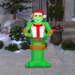 Load image into Gallery viewer, Gemmy Airblown TMNT Michelangelo with Present Christmas Inflatable, 3.5-Ft, LED Yard Decor
