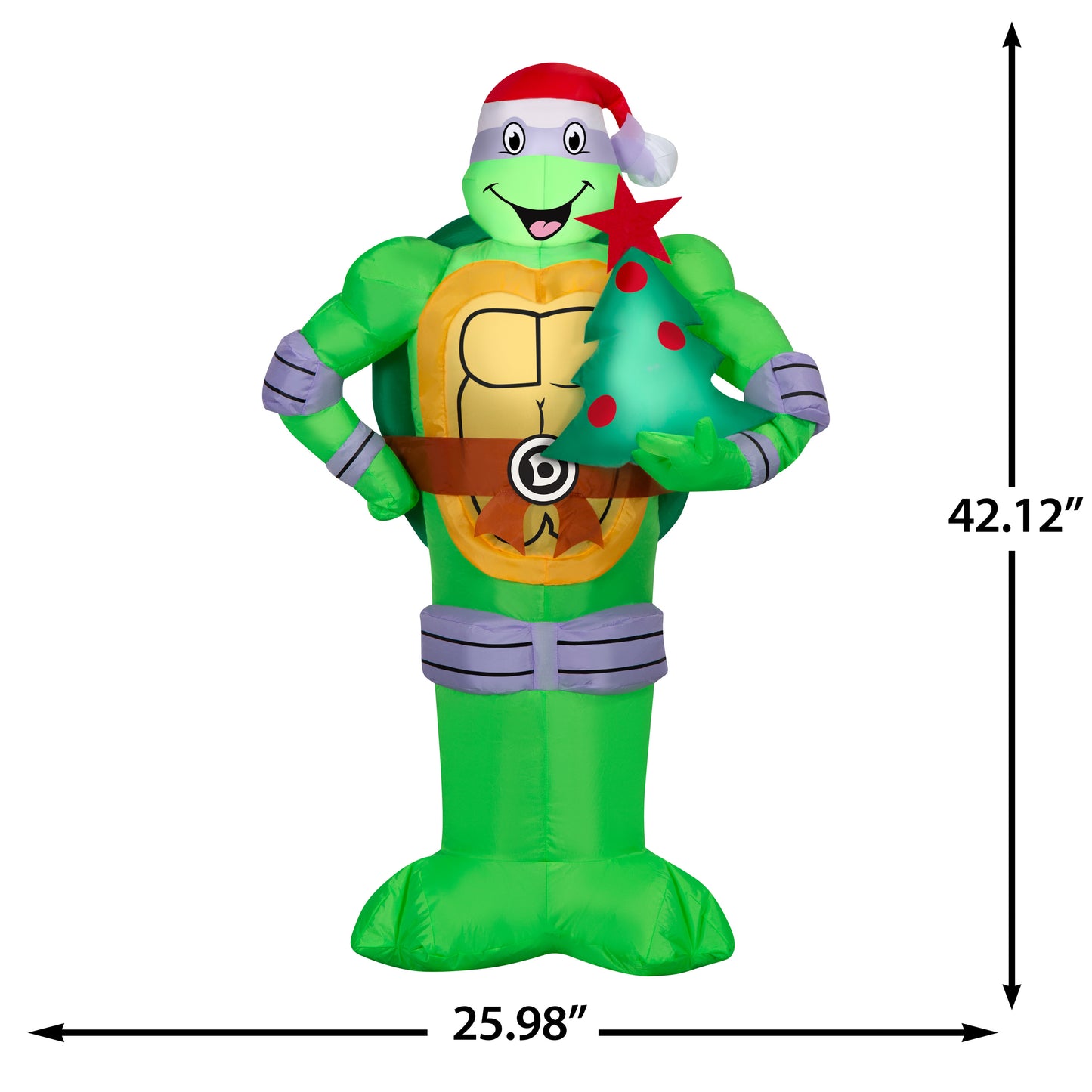 3.5-Ft TMNT Donatello with Christmas Tree Christmas Inflatable dimensions