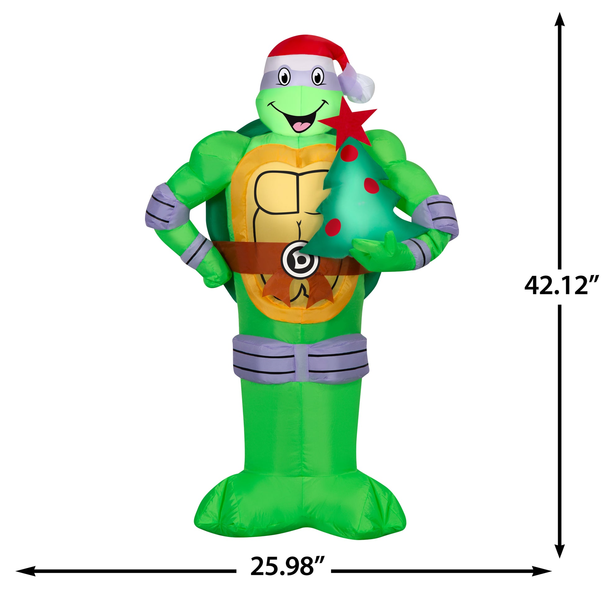 3.5-Ft TMNT Donatello with Christmas Tree Christmas Inflatable dimensions