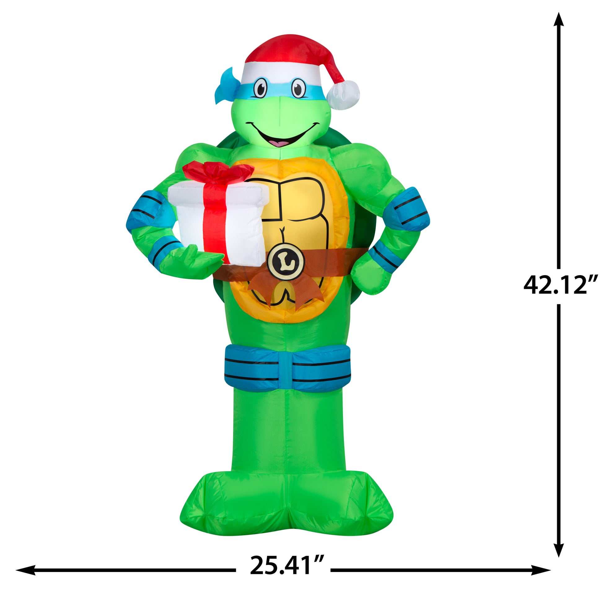 3.5-Ft TMNT Leonardo with Present Christmas Inflatable dimensions
