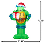 Load image into Gallery viewer, Gemmy Airblown TMNT Leonardo with Present Christmas Inflatable, 3.5-Ft, LED Yard Decor
