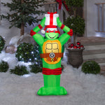 Load image into Gallery viewer, Gemmy Airblown TMNT Raphael with Present Christmas Inflatable, 4-Ft, LED Yard Decor
