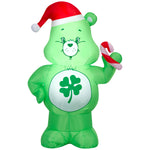 Load image into Gallery viewer, Gemmy Airblown Care Bears Good Luck in Santa Hat with Candy Cane Christmas Inflatable, 3.5-Ft, LED Yard Decor
