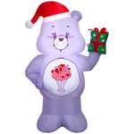 Load image into Gallery viewer, Gemmy Airblown Care Bears Share in Santa Hat with Present Christmas Inflatable, 3.5-Ft, LED Yard Decor
