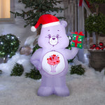 Load image into Gallery viewer, Gemmy Airblown Care Bears Share in Santa Hat with Present Christmas Inflatable, 3.5-Ft, LED Yard Decor
