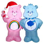 Load image into Gallery viewer, Gemmy Airblown Care Bears Cheer and Grumpy with Candy Cane Scene Christmas Inflatable, 4-Ft, LED Yard Decor

