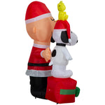 Load image into Gallery viewer, Gemmy Airblown Peanuts Charlie Brown with Snoopy and Woodstock Scene Christmas Inflatable, 4-Ft, LED Yard Decor
