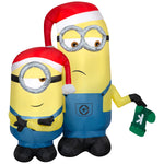 Load image into Gallery viewer, Gemmy Airblown Minions Kevin and Stuart Scene Christmas Inflatable, 4-Ft, LED Yard Decor
