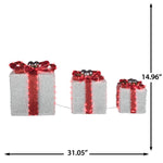 Load image into Gallery viewer, Gemmy Lighted Gift Boxes, Set of 3, LED Christmas Yard Decor
