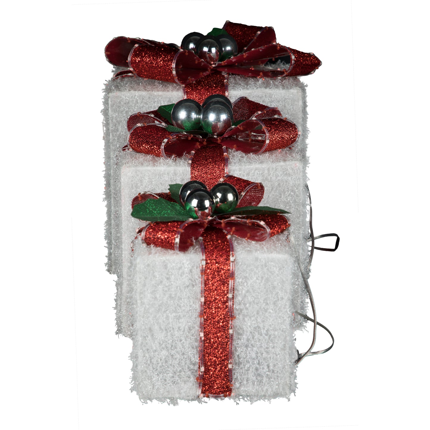 Lighted Gift Boxes, Set of 3, LED Christmas Yard Décor image 4