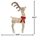 Load image into Gallery viewer, Gemmy Reindeer Christmas Decoration 3 Ft Pre-Lit LED Indoor/Outdoor Holiday Decor
