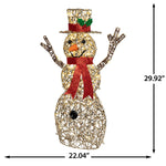 Load image into Gallery viewer, Gemmy Snowman Christmas Decoration 30 Inch Pre-Lit LED Indoor/Outdoor Holiday Decor
