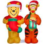 Load image into Gallery viewer, Gemmy Airblown Disney Winnie the Pooh and Tigger Scene Christmas Inflatable, 4-Ft, LED Yard Decor
