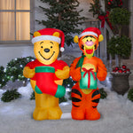 Load image into Gallery viewer, Gemmy Airblown Disney Winnie the Pooh and Tigger Scene Christmas Inflatable, 4-Ft, LED Yard Decor
