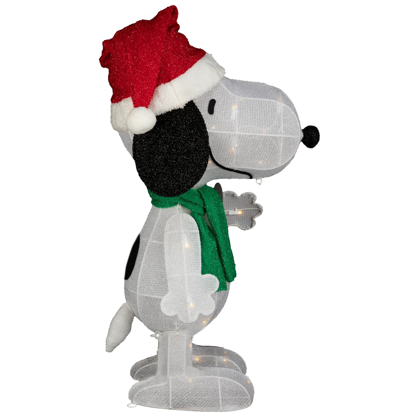 Peanuts Snoopy Tinsel Yard Sculpture, 32-Inch, Pre-Lit LED Christmas Décor image 4