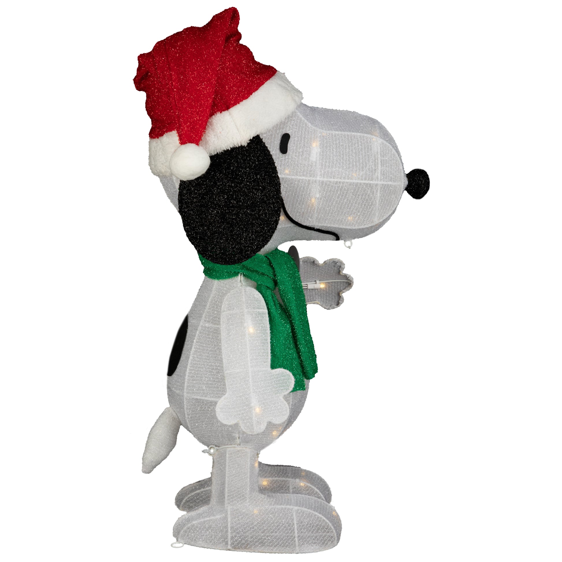 Peanuts Snoopy Tinsel Yard Sculpture, 32-Inch, Pre-Lit LED Christmas Décor image 4