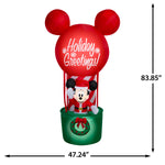 Load image into Gallery viewer, Gemmy Airblown Disney Mickey Hot Air Balloon Christmas Inflatable, 7-Ft, LED Yard Decor
