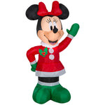 Load image into Gallery viewer, Gemmy Airblown Disney Minnie in Holiday Outfit with Red Bow Christmas Inflatable, 3.5-Ft, LED Yard Decor
