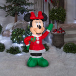Load image into Gallery viewer, Gemmy Airblown Disney Minnie in Holiday Outfit with Red Bow Christmas Inflatable, 3.5-Ft, LED Yard Decor
