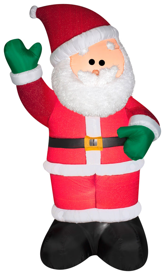 6' Mixed Media Santa Christmas Inflatable
