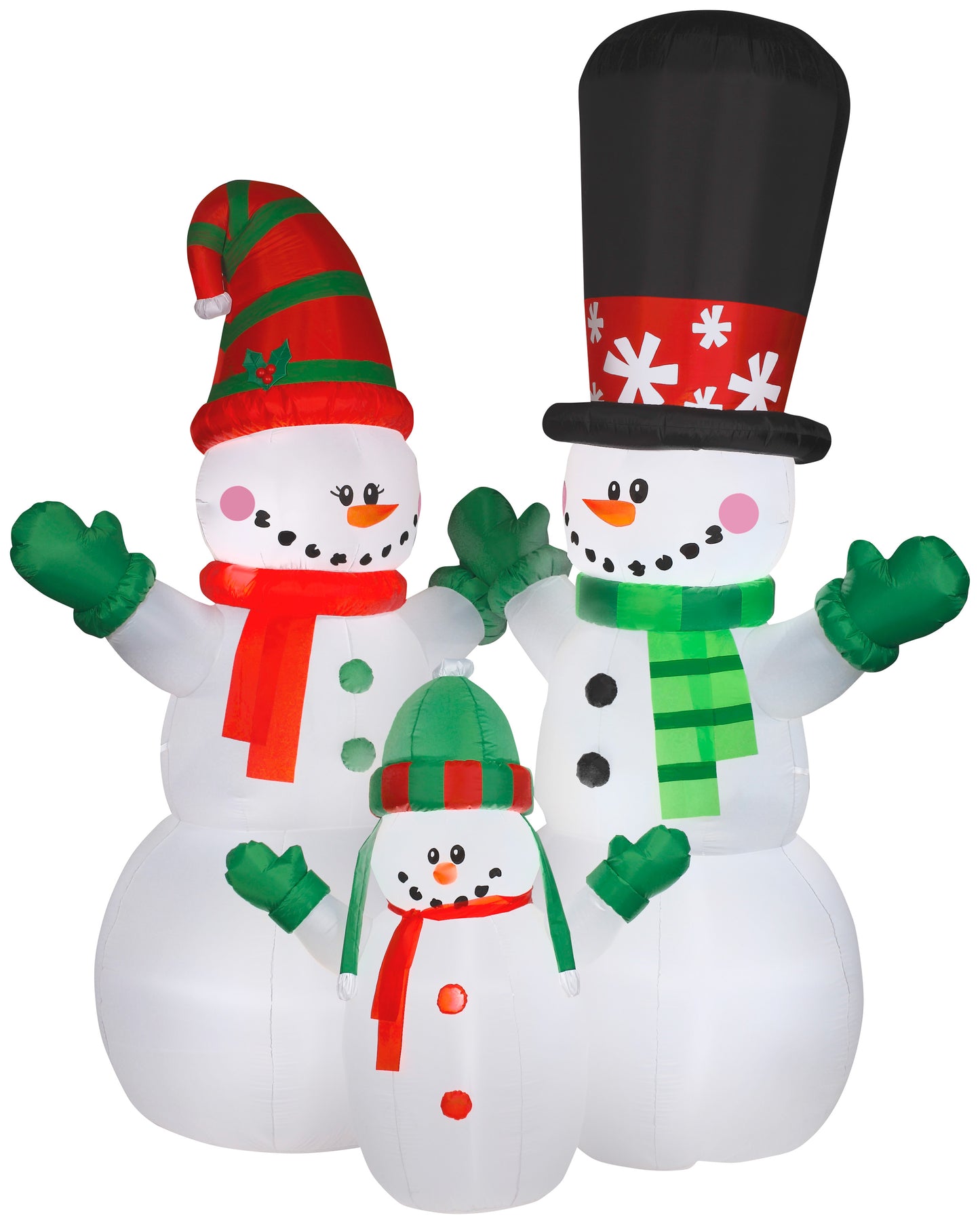 12' Snowman and Family Scene Christmas Inflatable