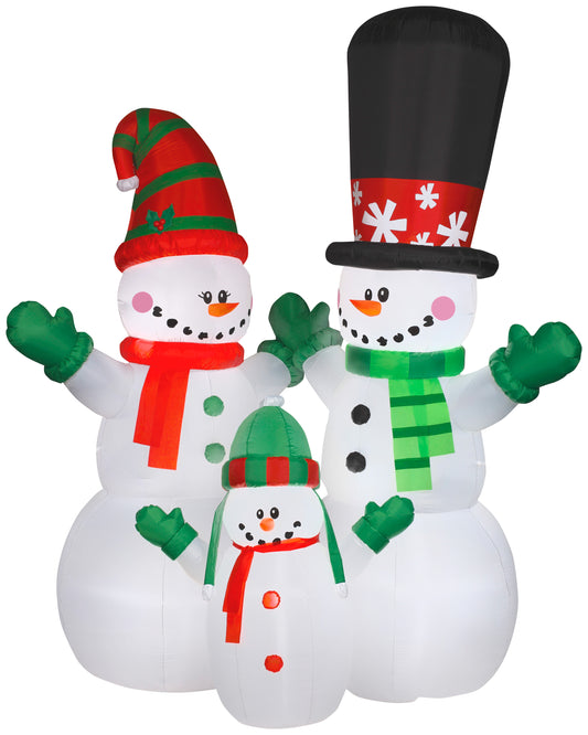12' Snowman and Family Scene Christmas Inflatable