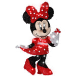 Load image into Gallery viewer, Gemmy Disney Minnie in Red Polka Dot Dress Tinsel Yard Sculpture, 31-Inch, Pre-Lit LED Christmas Decor
