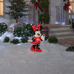 Load image into Gallery viewer, Gemmy Disney Minnie in Red Polka Dot Dress Tinsel Yard Sculpture, 31-Inch, Pre-Lit LED Christmas Decor
