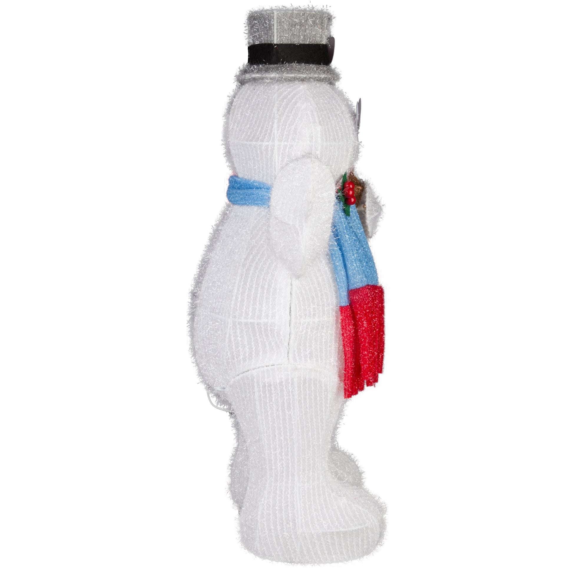 Holiday Tinsel Yard Sculpture Frosty w/Pipe 28" WB image 4