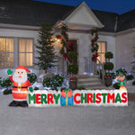 Load image into Gallery viewer, 12&#39; Wide Airblown Merry Christmas Sign Scene Christmas Inflatable
