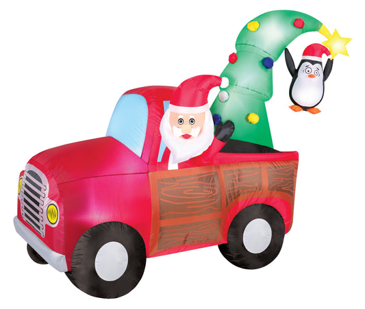 7.5' Santa Wagon Christmas Inflatable