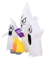 Load image into Gallery viewer, Occasions 5&#39; INFLATABLE COLOR CHANGING CAMPFIRE GHOSTS, 5 ft Tall, White
