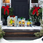 Load image into Gallery viewer, Peanuts 8 10 12in Peanuts PreLit LED Presents Printed Carolers, Blue
