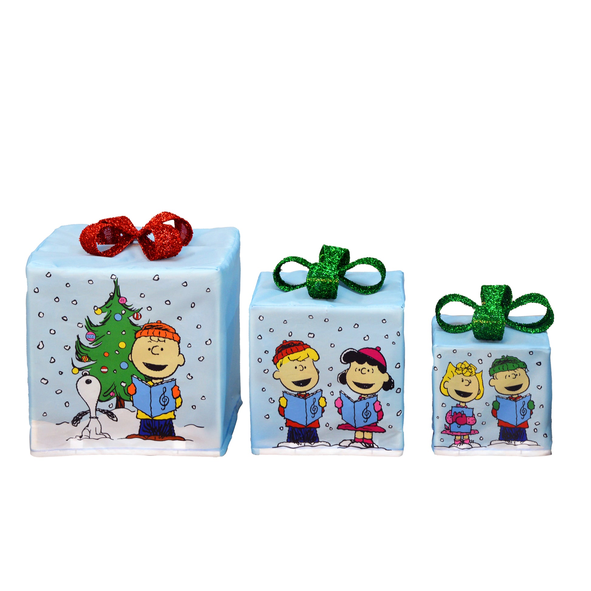 Peanuts 8 10 12in Peanuts PreLit LED Presents Printed Carolers image 4