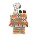 Load image into Gallery viewer, Peanuts 36in Peanuts L2D LED PreLit  Snoopy and Gingerbread Doghouse, Multi
